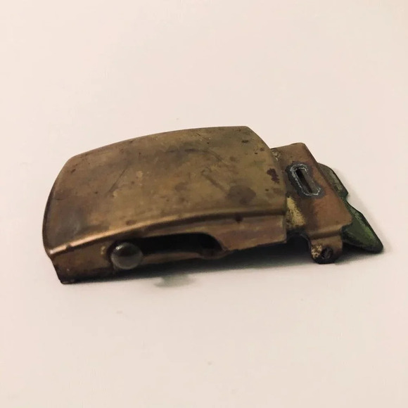 Vintage Lot of 2 US Brass Web Belt Buckle Made  in USA RAU - Picture 4 of 14